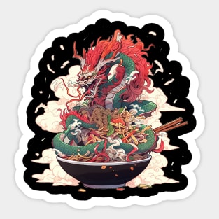 dragon ramen noodle Sticker